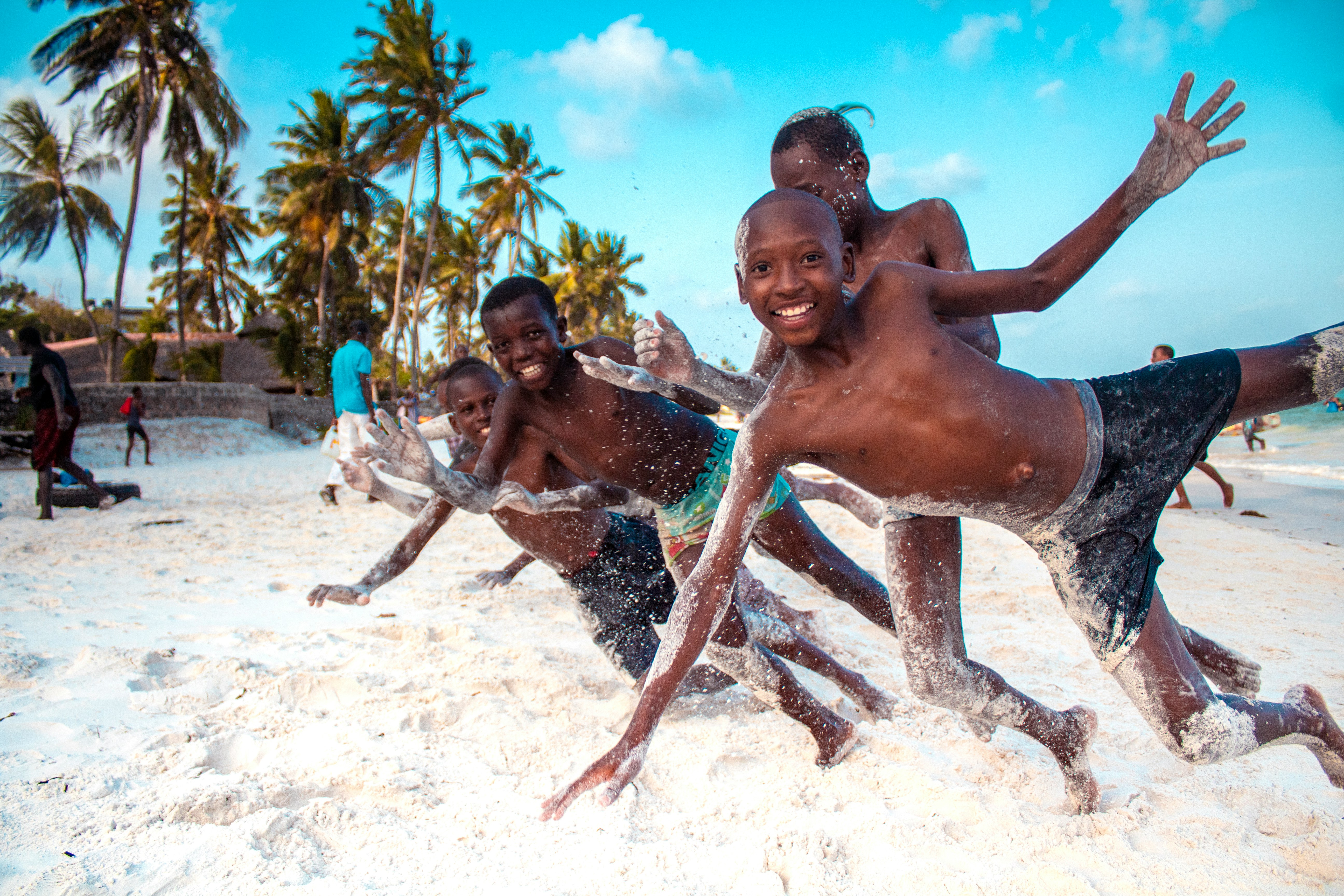 African children celebrating together